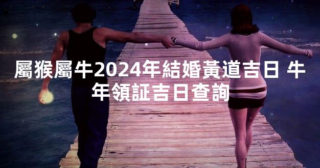屬猴屬牛2024年結婚黃道吉日 牛年領証吉日查詢